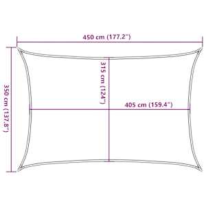 Stínící plachta 160 g/m² taupe 3,5 x 4,5 m HDPE - obrázek 10