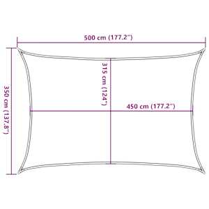 Stínící plachta 160 g/m² taupe 3,5 x 5 m HDPE - obrázek 10