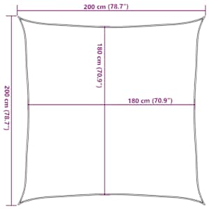 Plachta proti slunci 160 g/m² tmavě zelená 2 x 2 m HDPE - obrázek 10