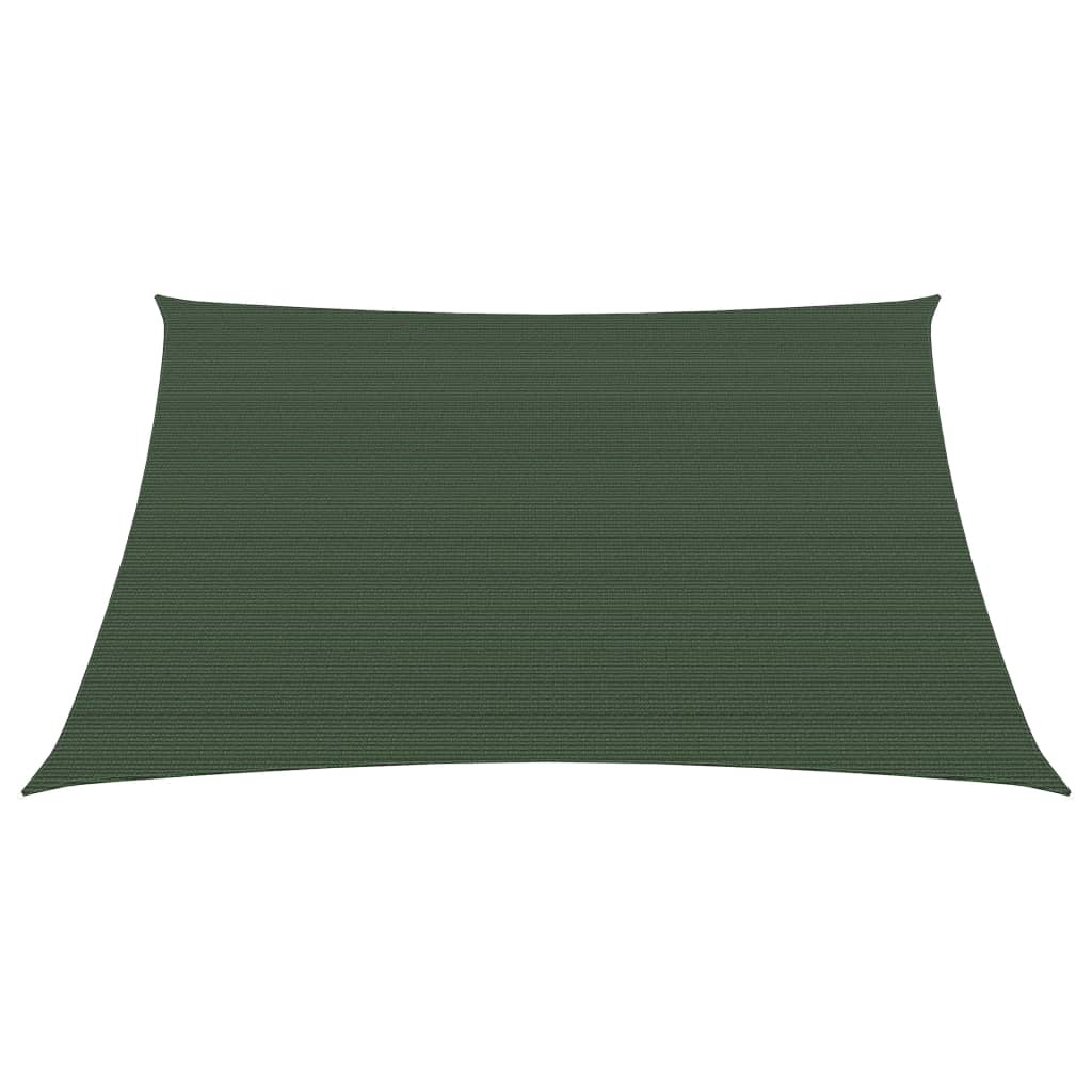 vidaXL Voile d'ombrage 160 g/m² Vert foncé 2,5x2,5 m PEHD