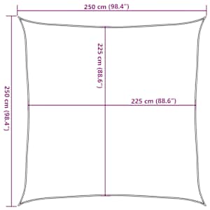 Stínící plachta 160 g/m² tmavě zelená 2,5 x 2,5 m HDPE - obrázek 10