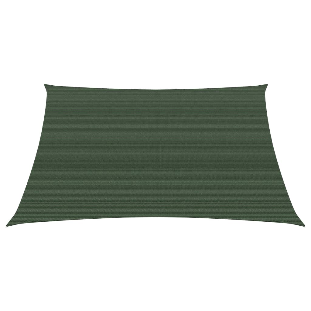 vidaXL Vela Parasole 160 g/m² Verde Scuro 3x3 m in HDPE