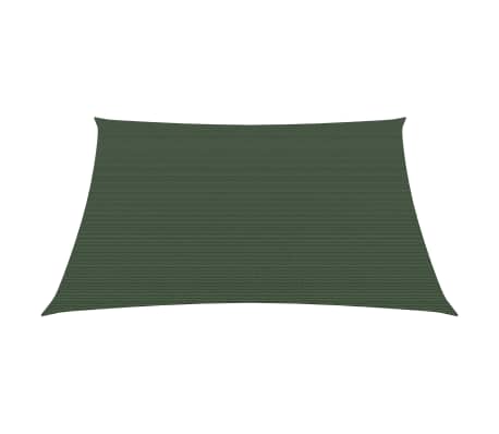 vidaXL Pânză parasolar, verde închis, 4 x 4 m, HDPE, 160 g / m²