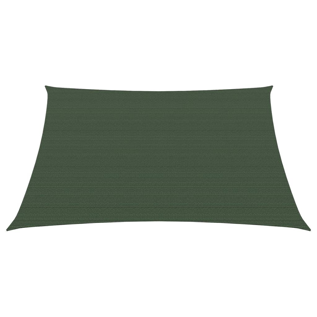 vidaXL Pânză parasolar, verde închis, 4,5x4,5 m, HDPE, 160 g/m²