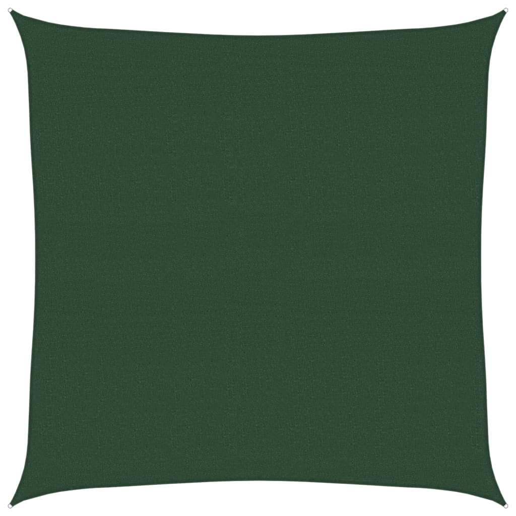 vidaXL Stínící plachta 160 g/m² tmavě zelená 5 x 5 m HDPE