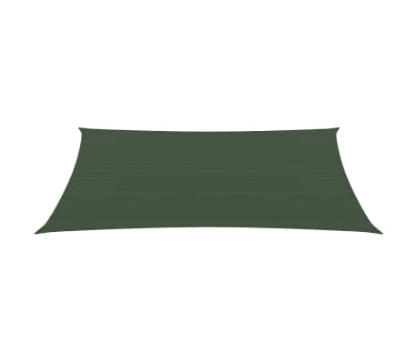 vidaXL Toldo de vela verde oscuro HDPE 160 g/m² 2x3,5 m
