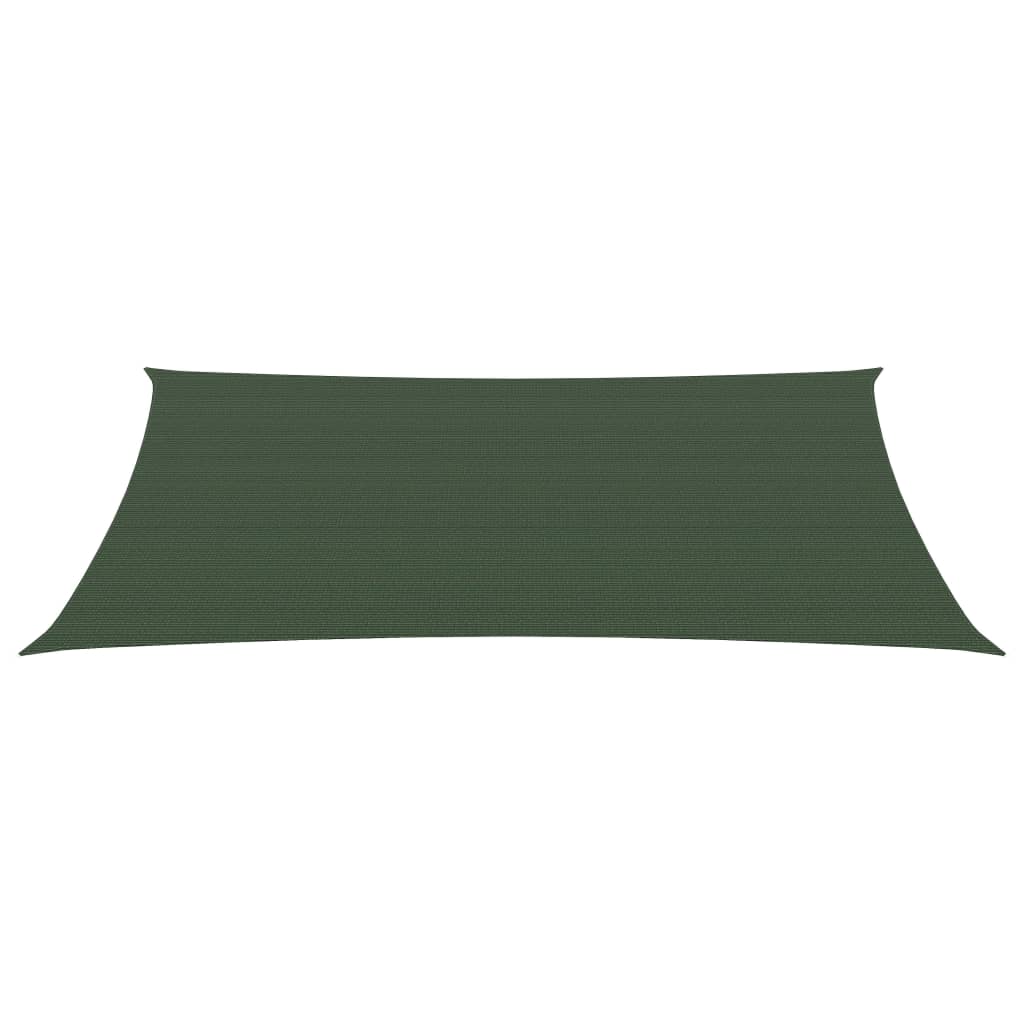 vidaXL Pânză parasolar, verde închis, 2x4 m, HDPE, 160 g/m²