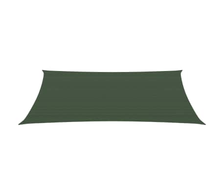 vidaXL Pânză parasolar, verde închis, 2x4 m, HDPE, 160 g/m²