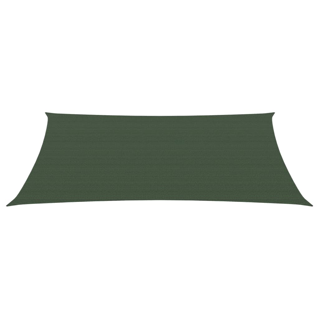 vidaXL Pânză parasolar, verde închis, 2,5x3,5 m, HDPE, 160 g/m²