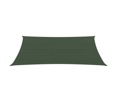 vidaXL Toldo de vela verde oscuro HDPE 160 g/m² 2,5x3,5 m