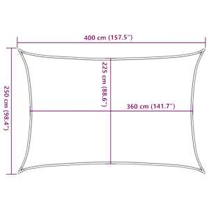 Plachta proti slunci 160 g/m² tmavě zelená 2,5 x 4 m HDPE - obrázek 10