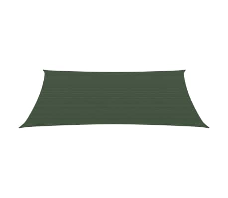 vidaXL Voile d'ombrage 160 g/m² Vert foncé 3x4 m PEHD