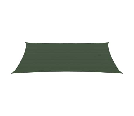 vidaXL Pânză parasolar, verde închis, 3x5 m, HDPE, 160 g / m²