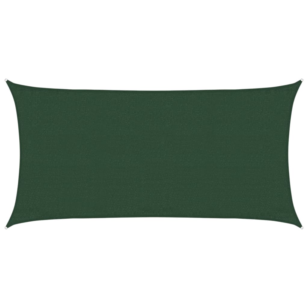 vidaXL Pânză parasolar, verde închis, 3x6 m, 160 g/m², HDPE