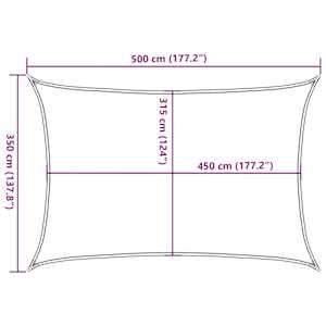 Plachta proti slunci 160 g/m² tmavě zelená 3,5 x 5 m HDPE - obrázek 10