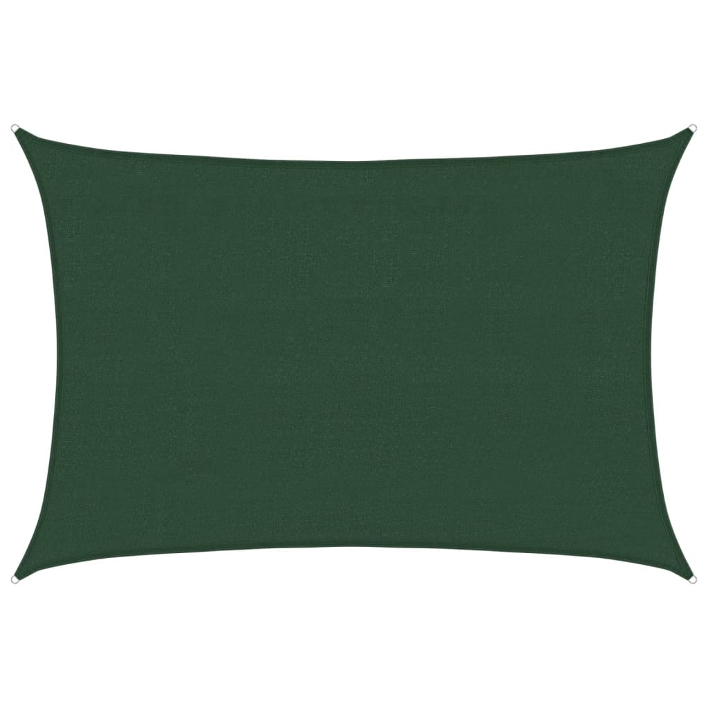 vidaXL Stínící plachta 160 g/m² tmavě zelená 4 x 6 m HDPE