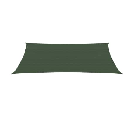 vidaXL Toldo de vela HDPE verde oscuro 160 g/m² 4x6 m