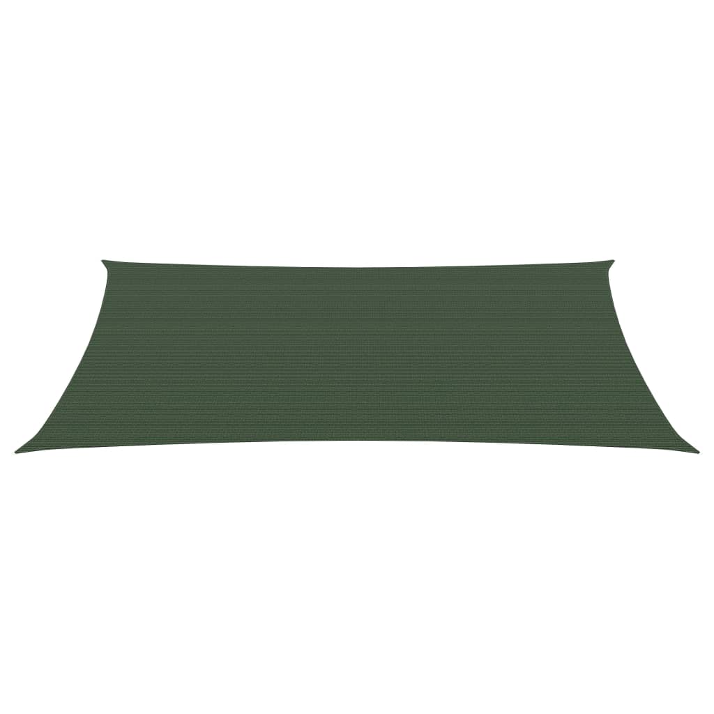 vidaXL Sunshade Sail 160 g/m² Dark Green 4x7 m HDPE