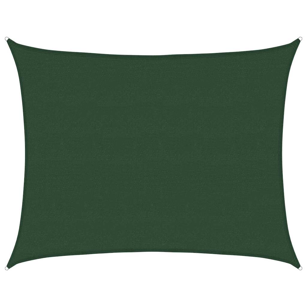 vidaXL Stínící plachta 160 g/m² tmavě zelená 6 x 7 m HDPE