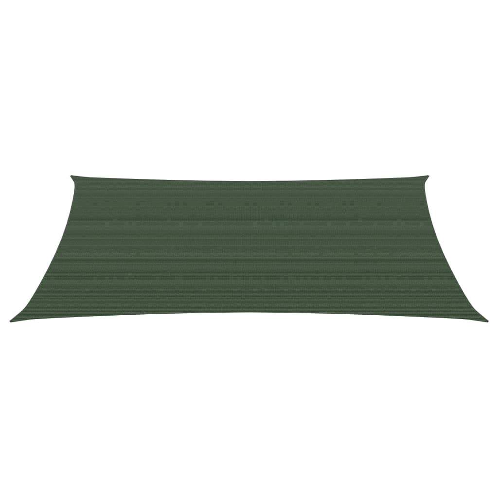 vidaXL Voile d'ombrage 160 g/m² Vert foncé 6x7 m PEHD