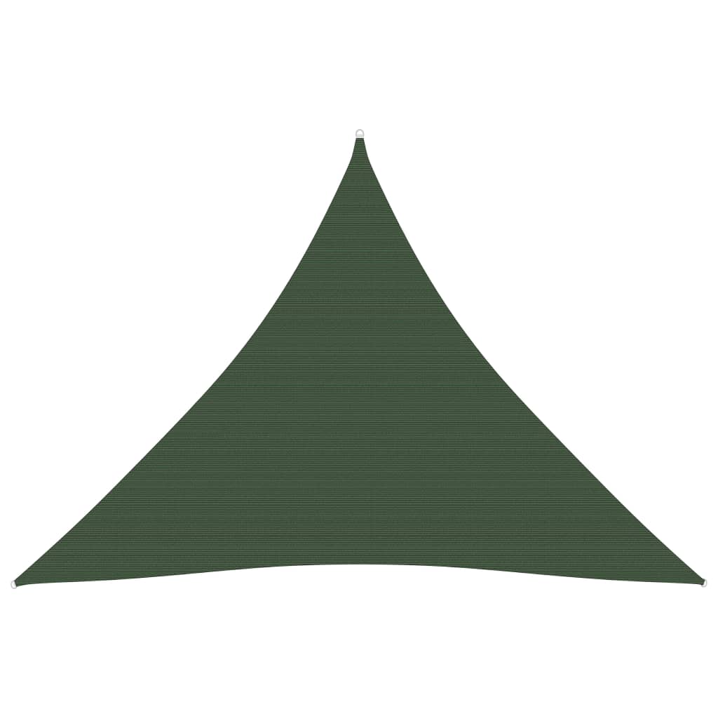 Pânză parasolar, verde închis, 3x3x3 m, HDPE, 160 g/m²