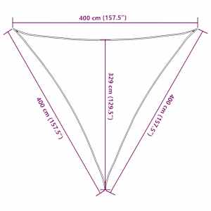 Plachta proti slunci 160 g/m² tmavě zelená 4 x 4 x 4 m HDPE - obrázek 10