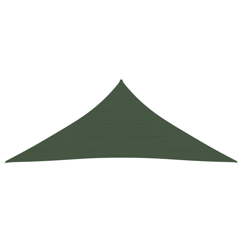 vidaXL Pânză parasolar, verde închis, 5x6x6 m, 160 g/m², HDPE