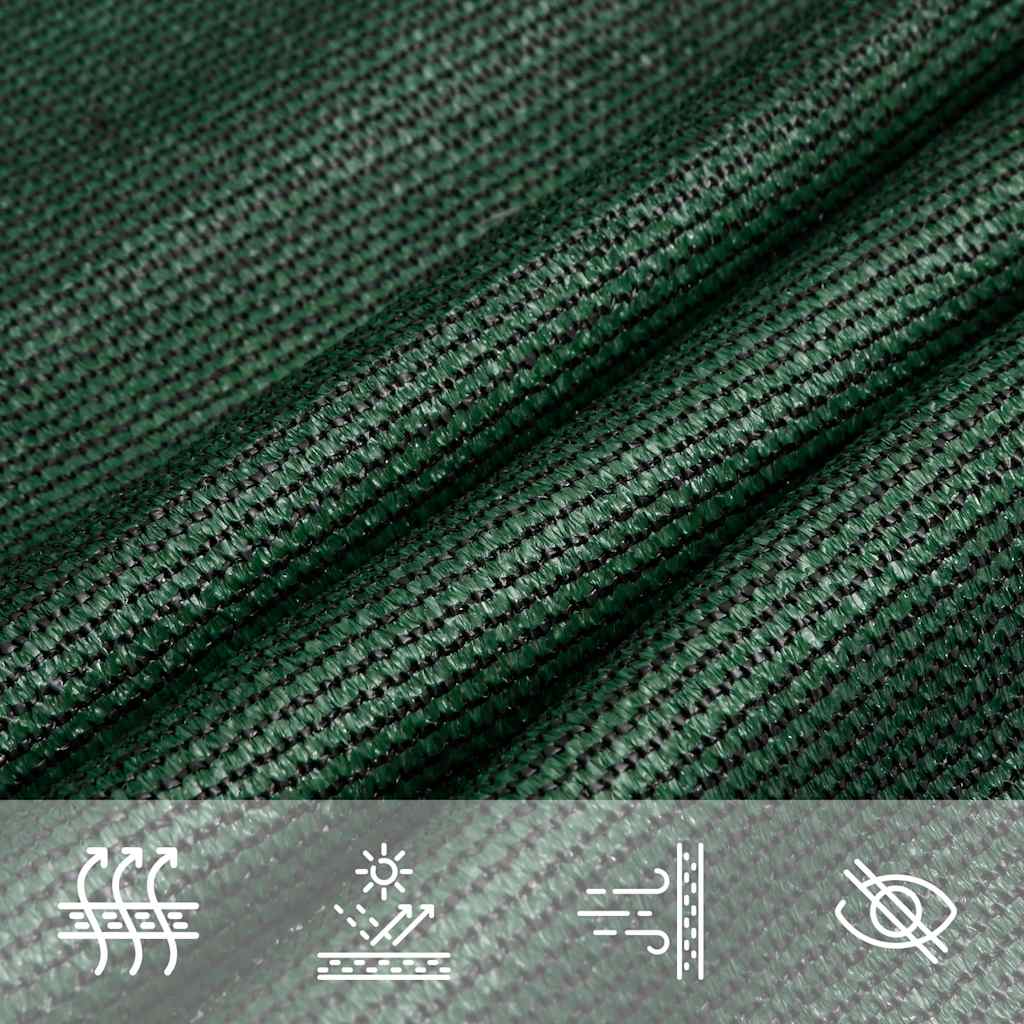 Zonnezeil 160 g/m² 5x7x7 m HDPE donkergroen image 5