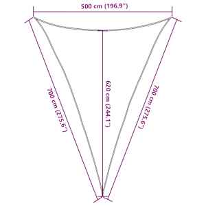Stínicí plachta 160 g/m² tmavě zelená 5 x 7 x 7 m HDPE - obrázek 10