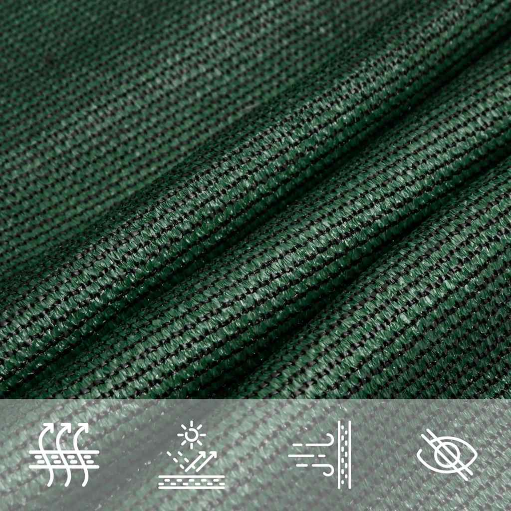 Zonnezeil driehoekig 160 g/m² 6x6x6 m HDPE donkergroen image 5