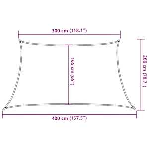 Plachta proti slunci 160 g/m² tmavě zelená 3/4 x 2 m HDPE - obrázek 10
