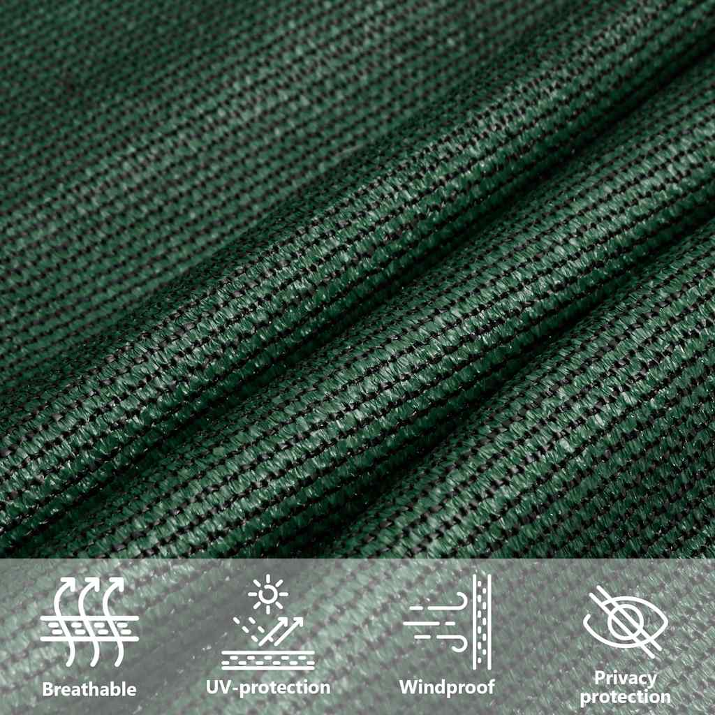 Zonnezeil trapezium 160 g/m² 4/5x3 m HDPE donkergroen image 11