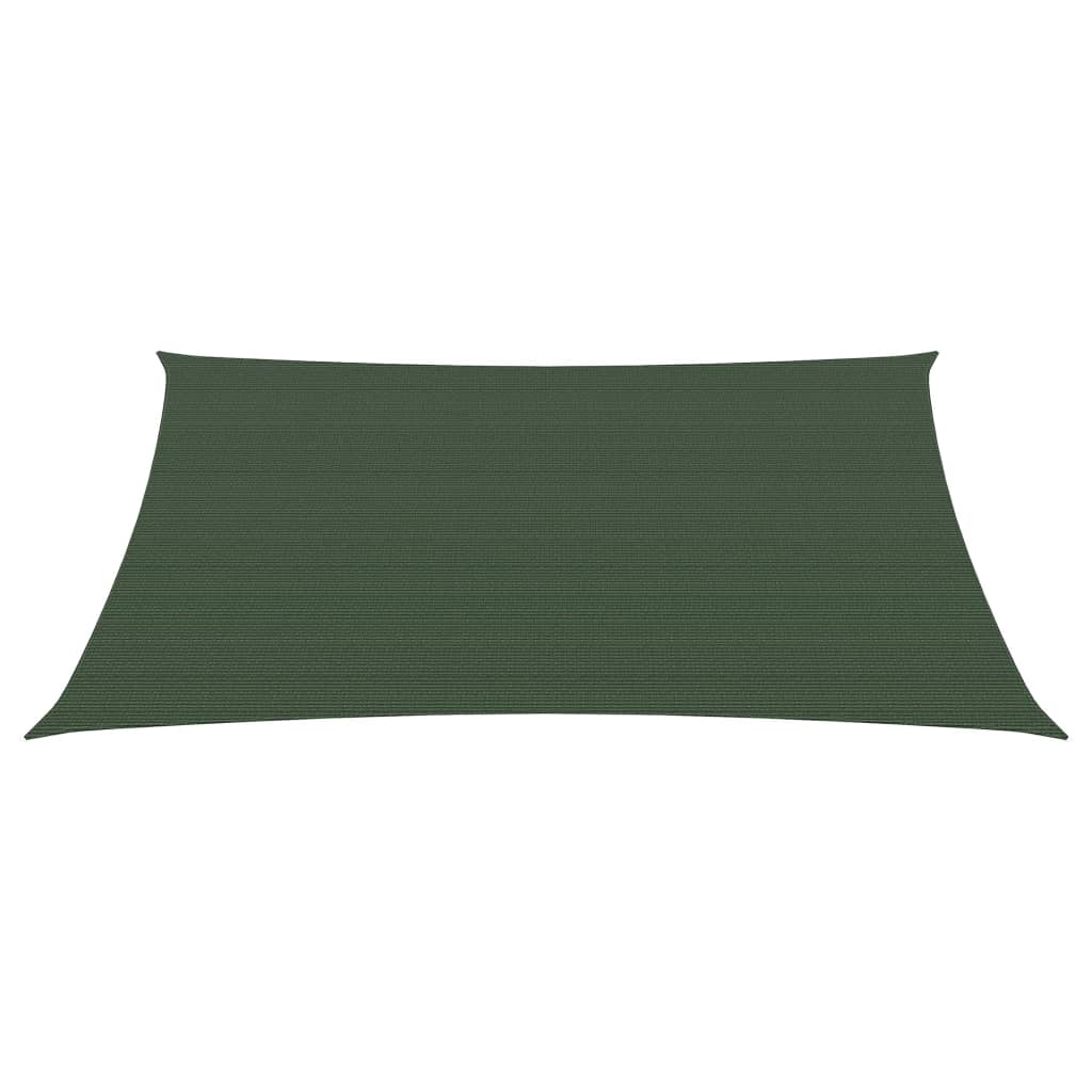 vidaXL Pânză parasolar, verde închis, 4/5x4 m, HDPE, 160 g/m²