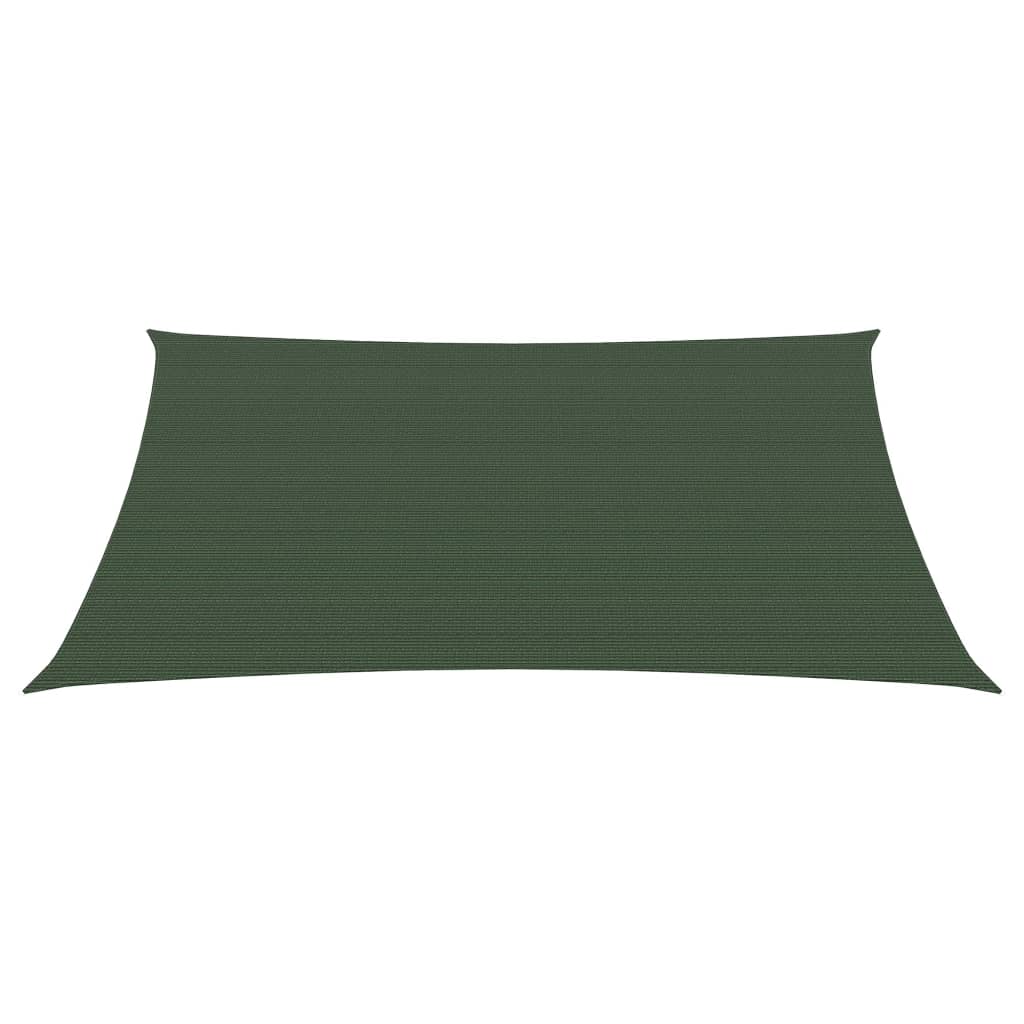 vidaXL Voile d'ombrage 160 g/m² Vert foncé 4/5x4 m PEHD