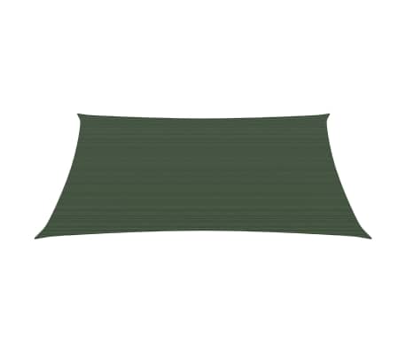 vidaXL Pânză parasolar, verde închis, 4/5x4 m, HDPE, 160 g/m²