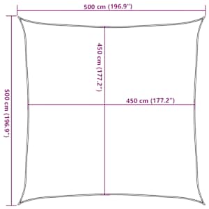 Plachta proti slunci 160 g/m² čtverec modrá 5 x 5 m HDPE - obrázek 10