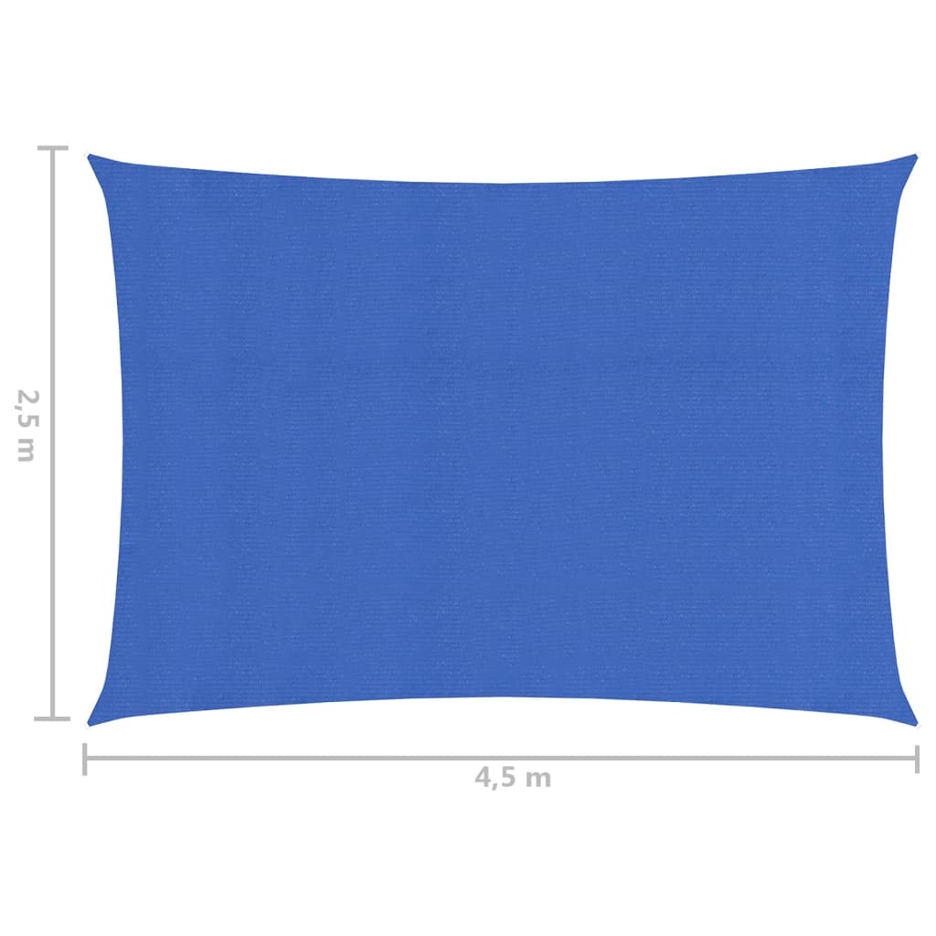 Sonnensegel 160 g/m² Blau 2,5x4,5 m HDPE