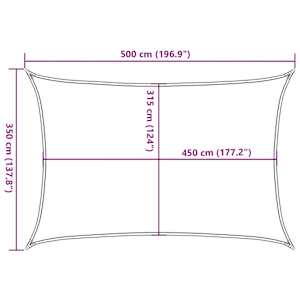 Plachta proti slunci 160 g/m² obdélník modrá 3,5 x 5 m HDPE - obrázek 10