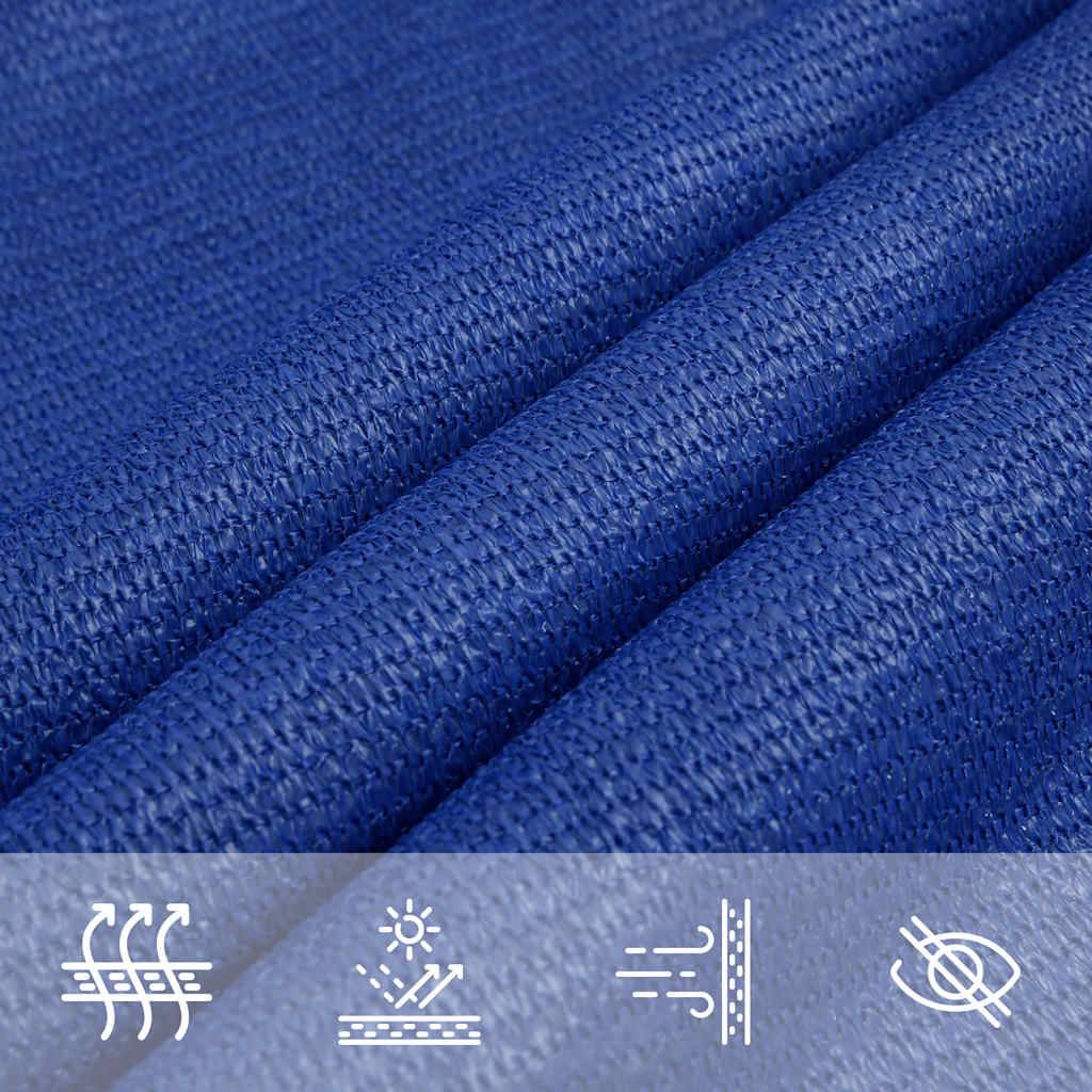 Zonnezeil 160 g/m² driehoekig 3,6x3,6x3,6 m HDPE blauw image 7