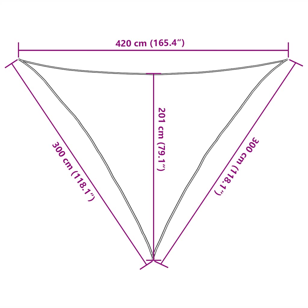 Zonnezeil 160 g/m² 3x3x4,2 m HDPE blauw image 10