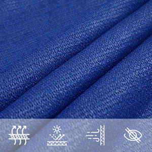 Stínicí plachta 160 g/m² trojúhelník modrá 5 x 6 x 6 m HDPE - obrázek 7