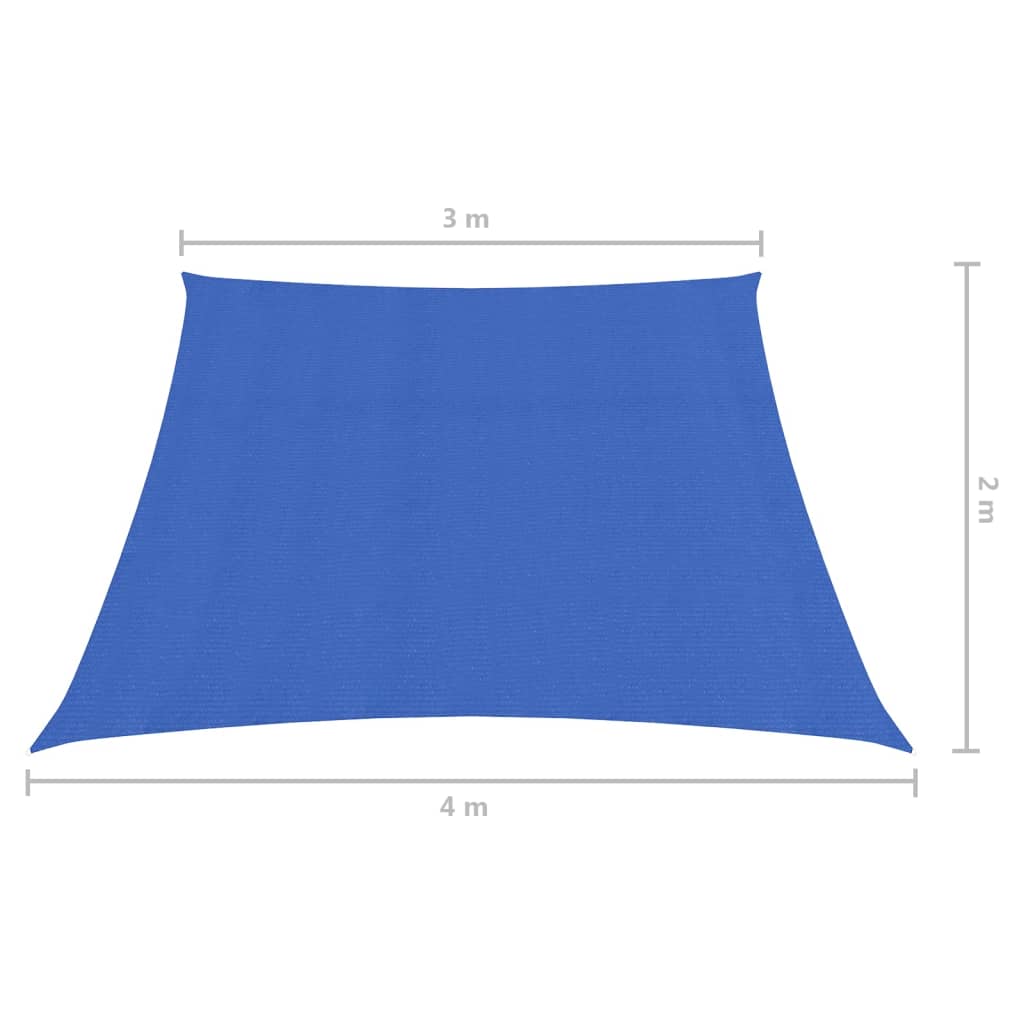 Sonnensegel 160 g/m² Blau 3/4x2 m HDPE