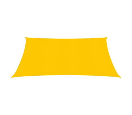vidaXL Платно-сенник, 160 г/м², жълто, 2x2 м, HDPE