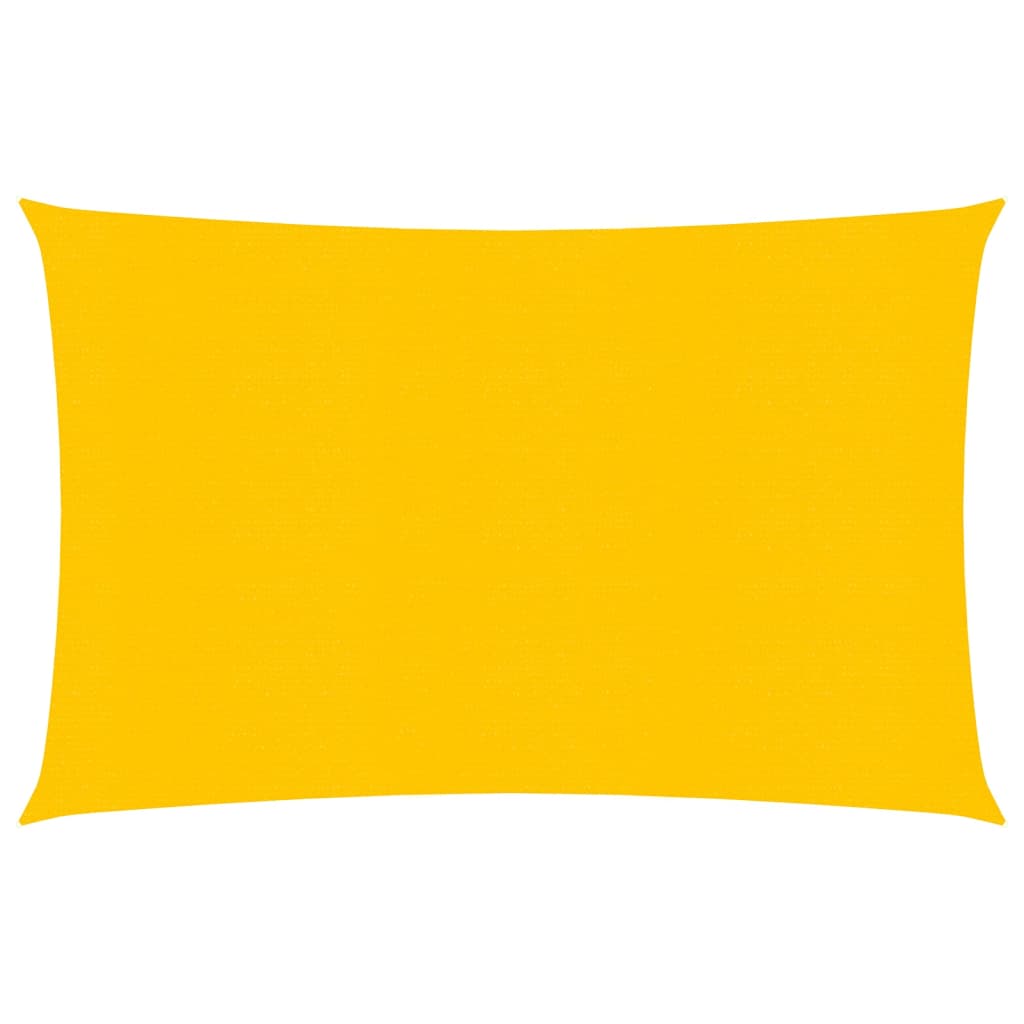 vidaXL Pânză parasolar, galben, 2,5x4,5 m, HDPE, 160 g/m²