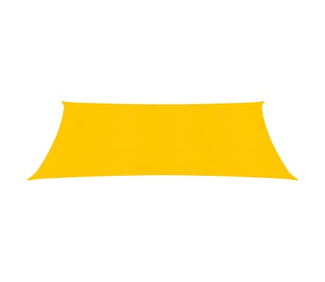 vidaXL Toldo de vela HDPE amarillo 160 g/m² 3x4 m