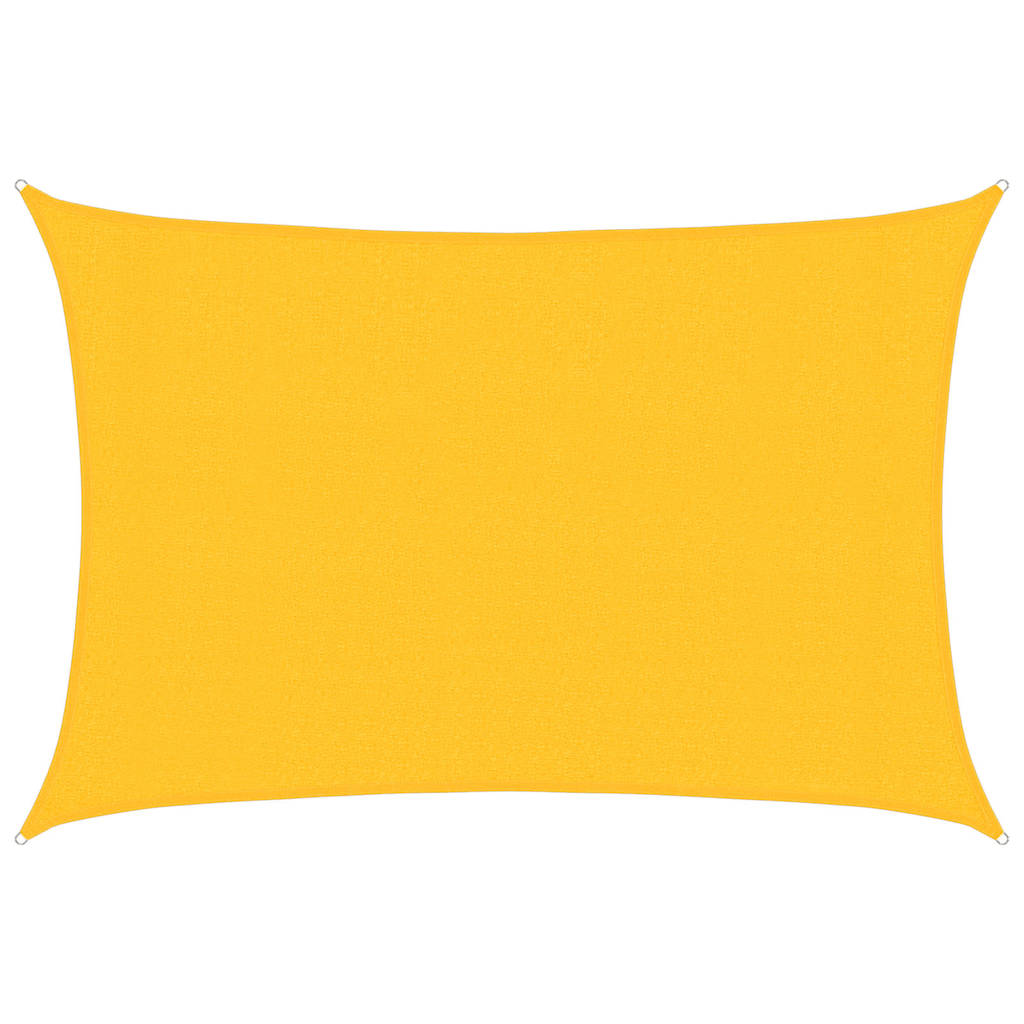 vidaXL Stínící plachta 160 g/m² žlutá 3 x 4,5 m HDPE