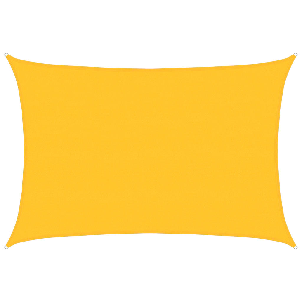 vidaXL Plachta proti slunci 160 g/mÂ˛ obdĂ©lnĂ­k ĹľlutĂˇ 5 x 6 m HDPE
