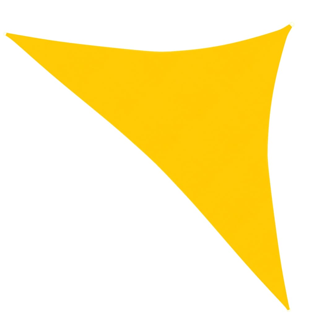 vidaXL Pânză parasolar, galben, 3,5x3,5x4,9 m, HDPE, 160 g/m²