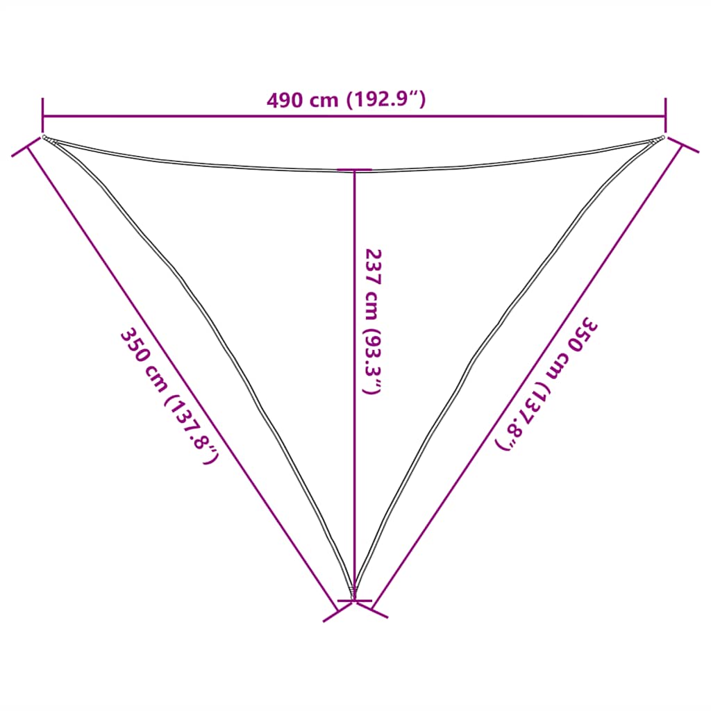 Zonnezeil 160 g/m² 3,5x3,5x4,9 m HDPE geel image 10