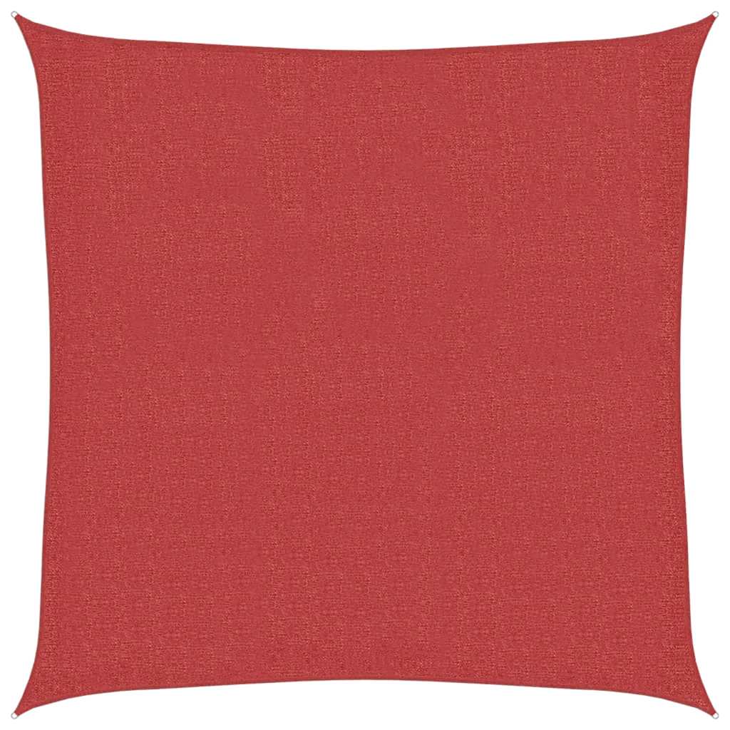 vidaXL Stínící plachta 160 g/m² červená 2 x 2 m HDPE